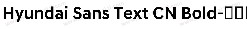 Hyundai Sans Text CN Bold字体转换